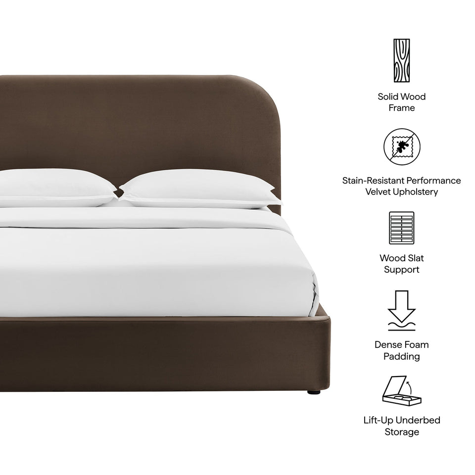 Keynote Performance Velvet Storage Platform Bed Frame by Modway