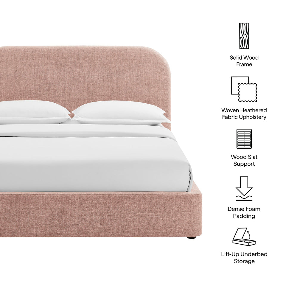 Keynote Fabric Upholstered Storage Platform Bed Frame by Modway