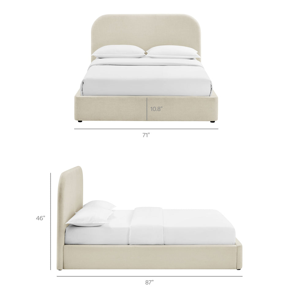 Keynote Fabric Upholstered Storage Platform Bed Frame by Modway