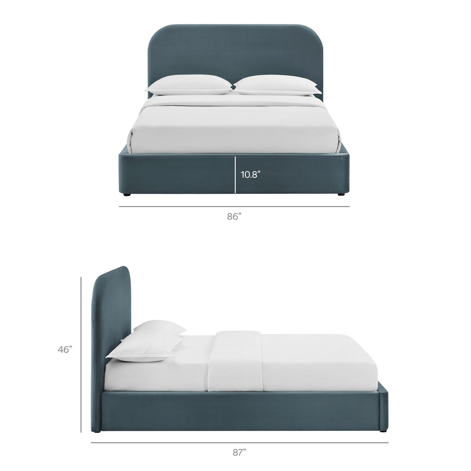 Keynote Performance Velvet Storage Platform Bed Frame by Modway