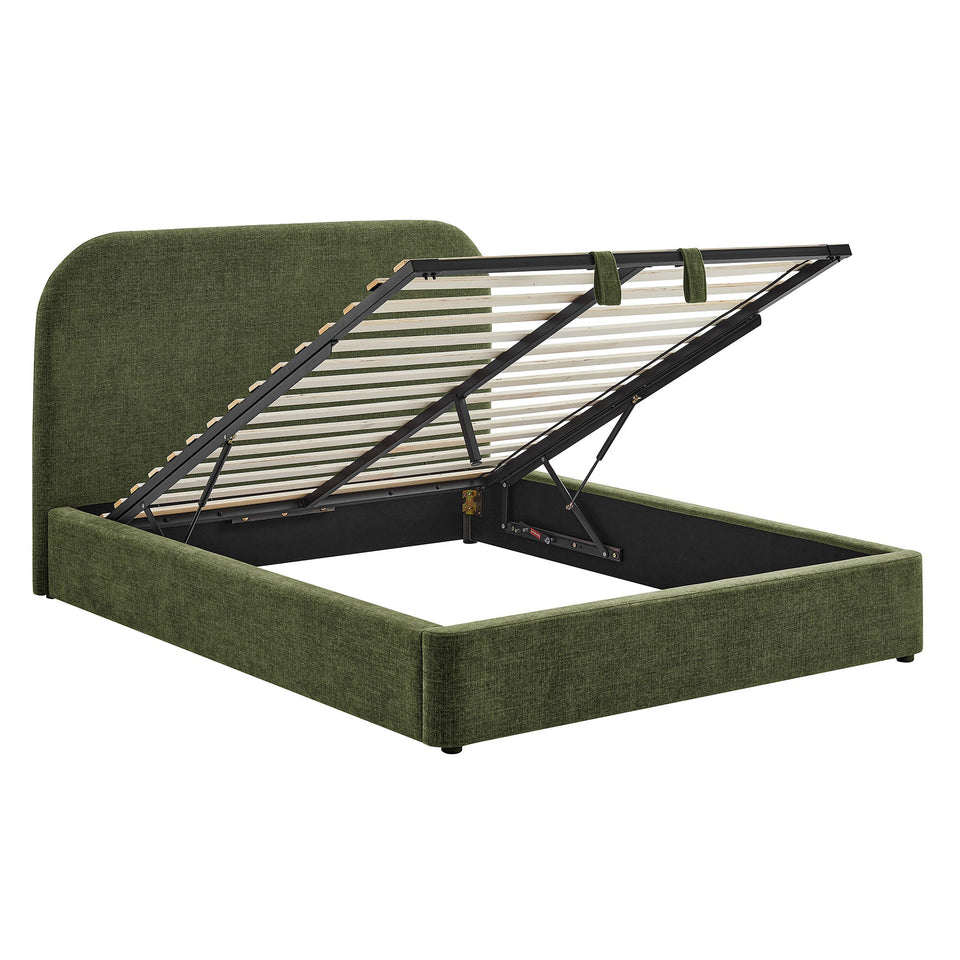 Keynote Fabric Upholstered Storage Platform Bed Frame by Modway