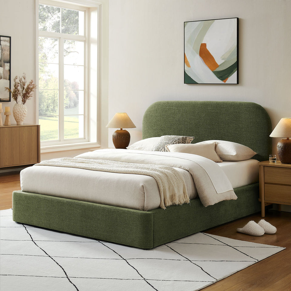 Keynote Fabric Upholstered Storage Platform Bed Frame by Modway