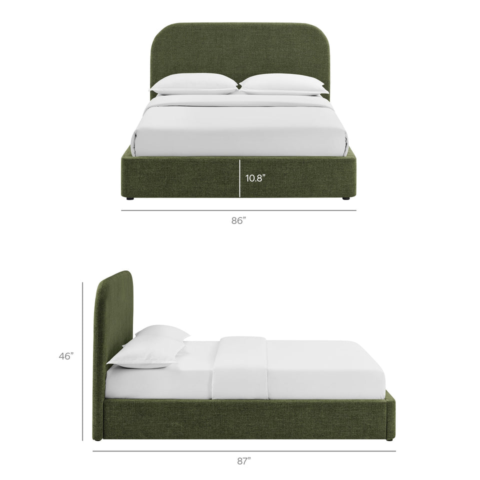 Keynote Fabric Upholstered Storage Platform Bed Frame by Modway