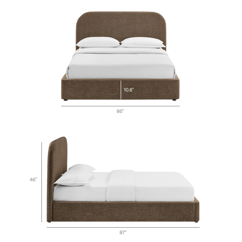Keynote Fabric Upholstered Storage Platform Bed Frame by Modway