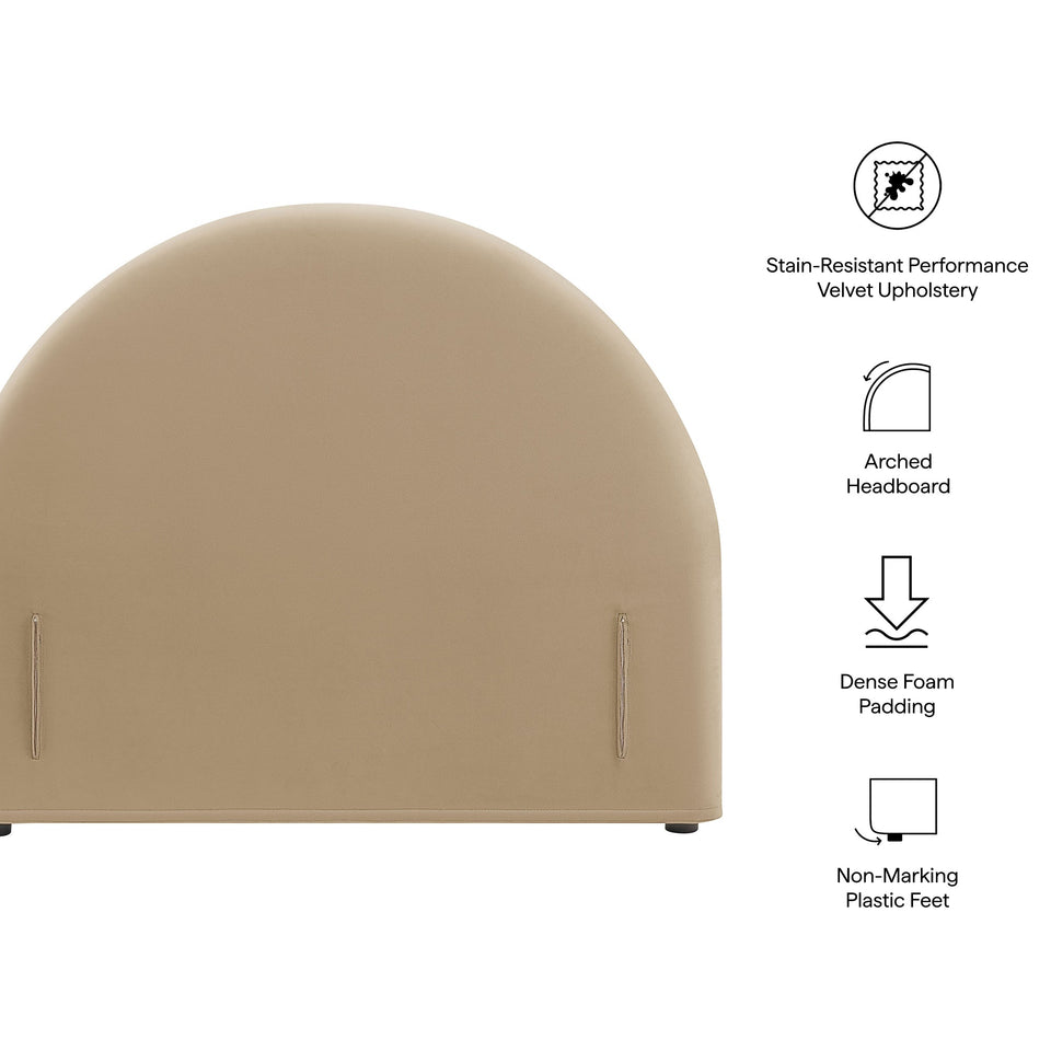 Modway Resort Performance Velvet Arched Headboard by Modway