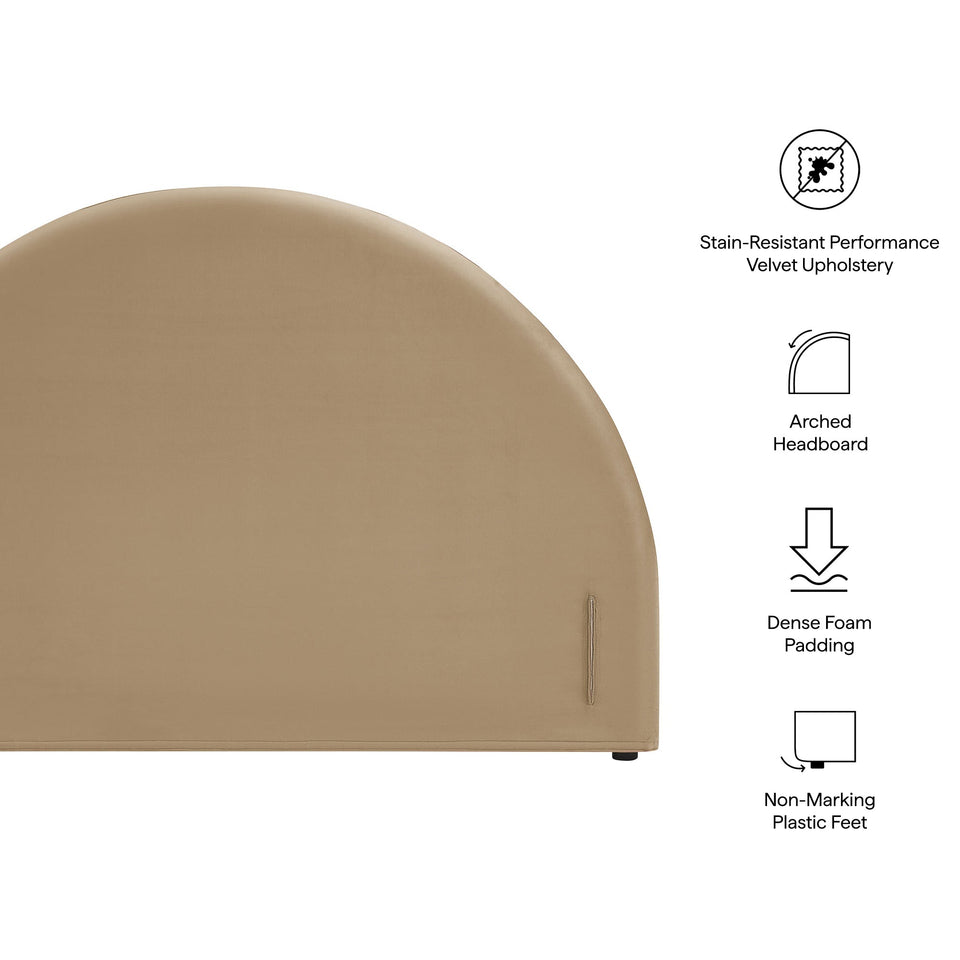 Modway Resort Performance Velvet Arched Headboard by Modway