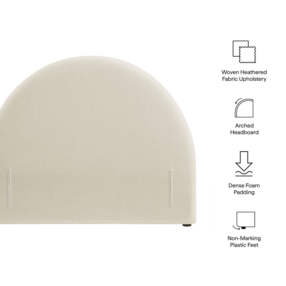 Modway Resort Queen Woven Upholstered Fabric Arched Headboard by Modway