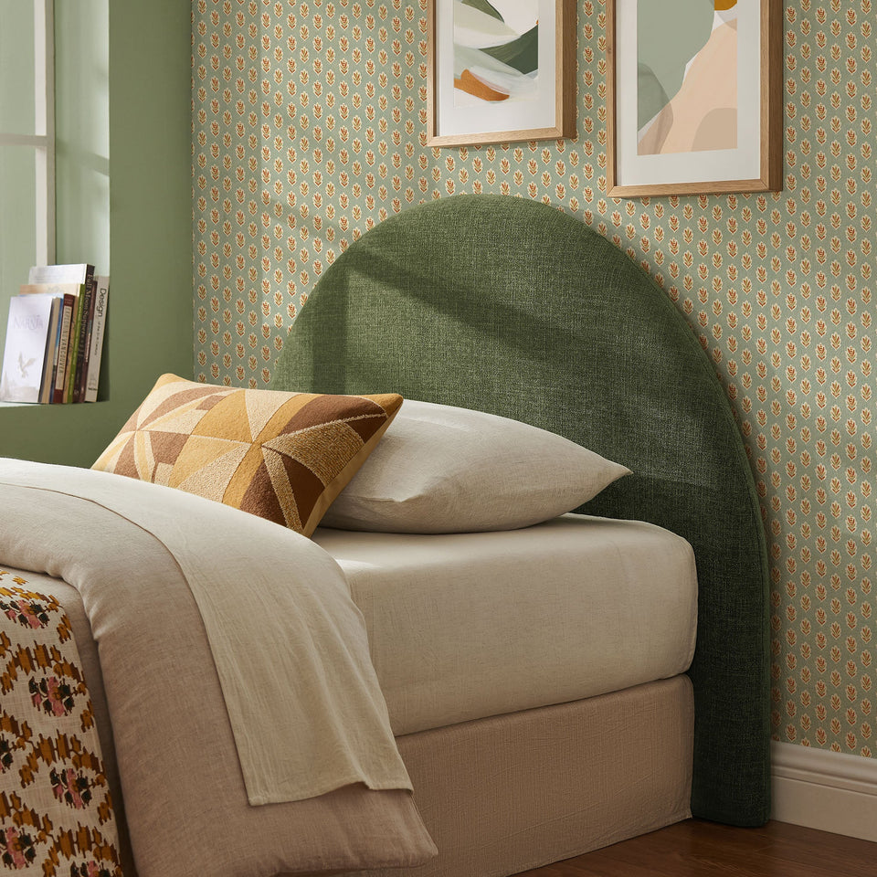 Modway Resort Queen Woven Upholstered Fabric Arched Headboard by Modway