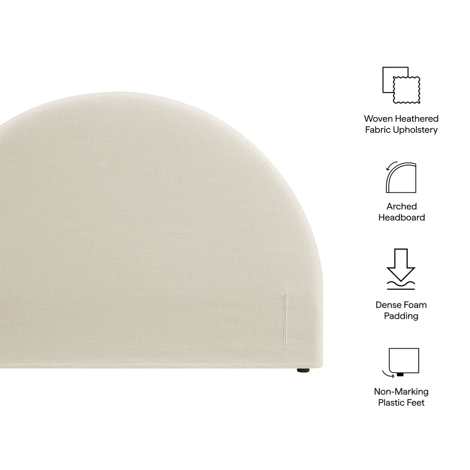 Modway Resort Queen Woven Upholstered Fabric Arched Headboard by Modway