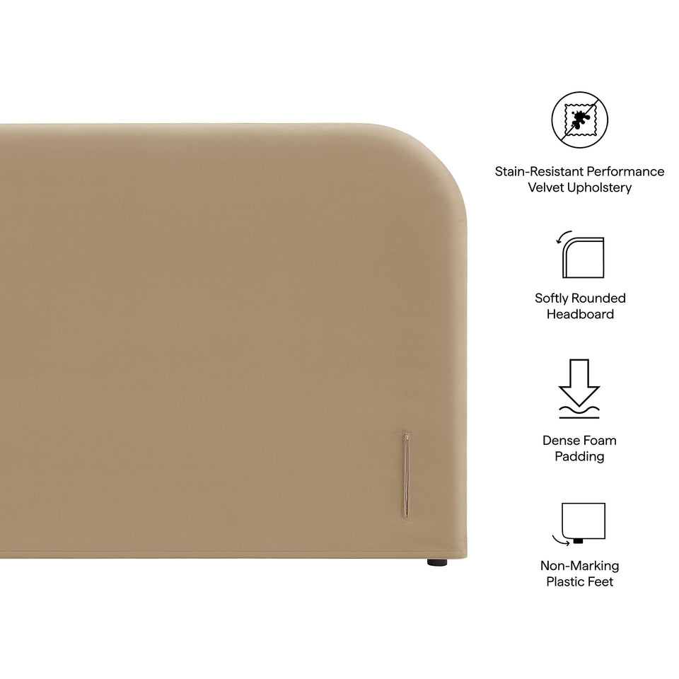 Keynote King Size Stain-Resistant Performance Velvet Headboard by Modway