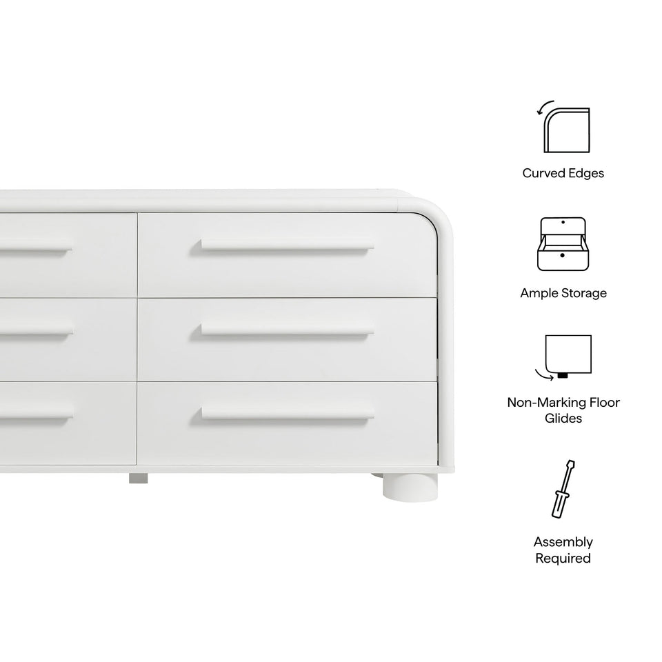 Bellamy Curved 6-Drawer Dresser by Modway