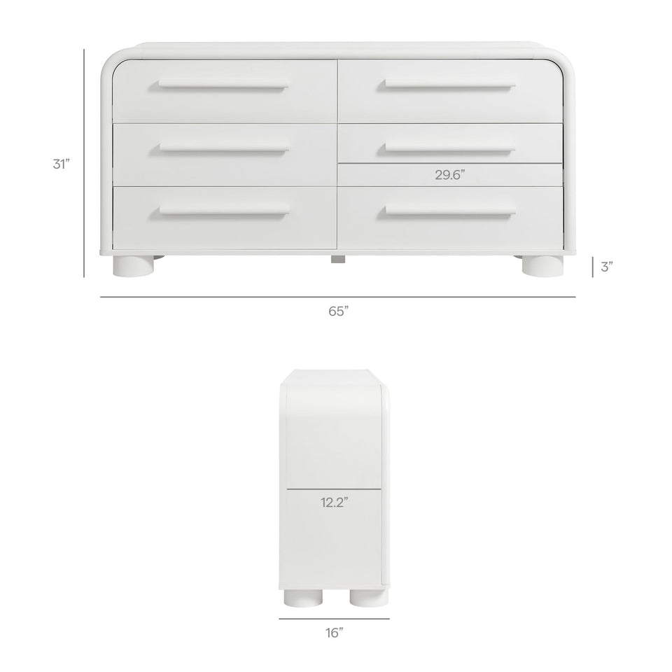Bellamy Curved 6-Drawer Dresser by Modway