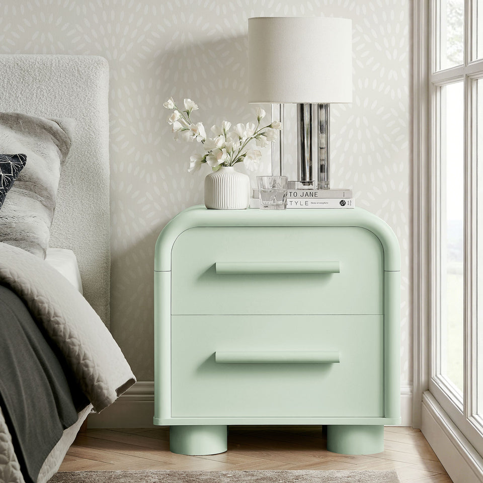 Bellamy Curved 2-Drawer Nightstand by Modway