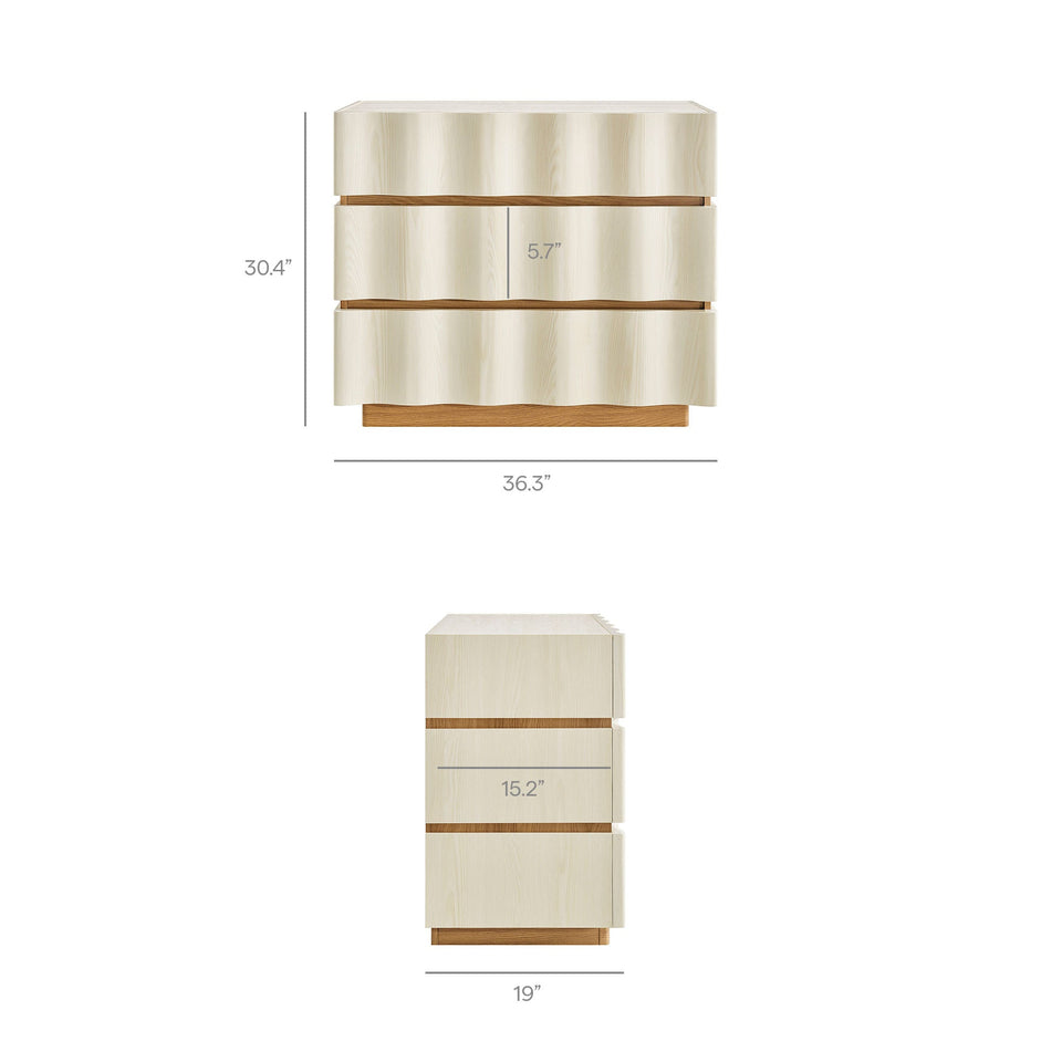 Isola Wavy 3 Drawer Chest by Modway