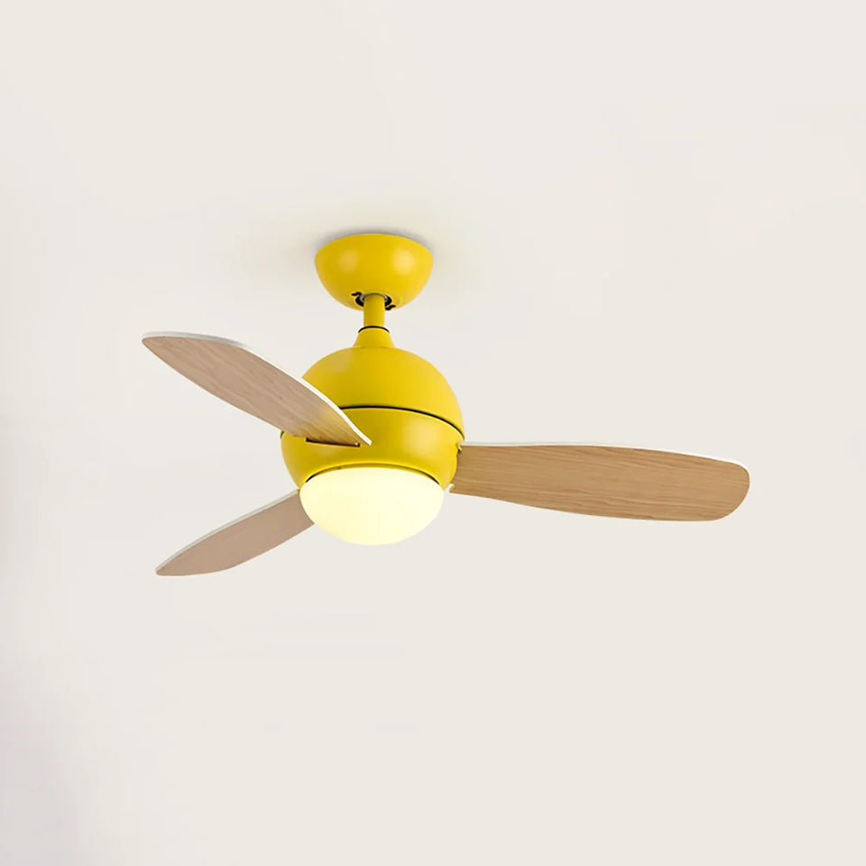 Macaron Wood Art Ceiling Fan Light