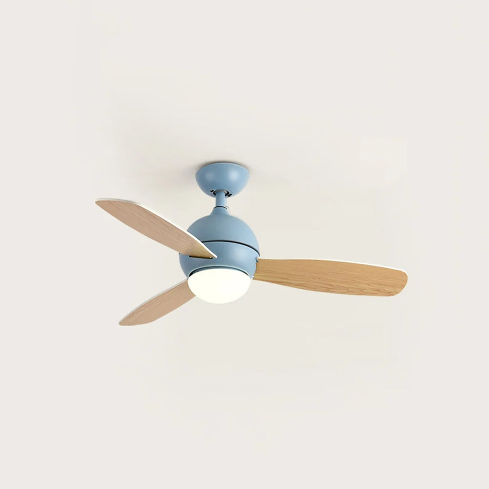 Macaron Wood Art Ceiling Fan Light
