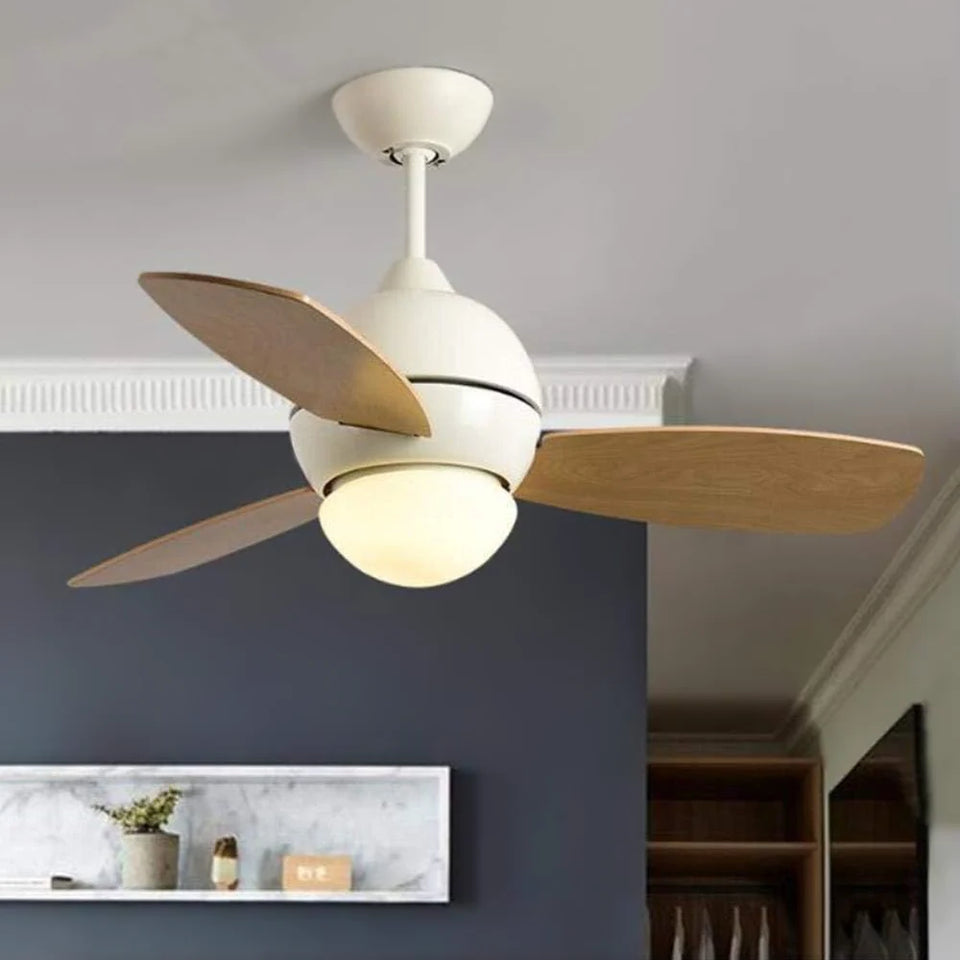 Macaron Wood Art Ceiling Fan Light