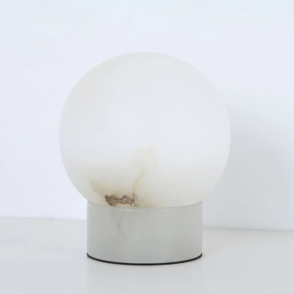 Alabaster Ball Round Table Lamp