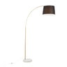 White Marble, Antique Brass Metal, Black Linen