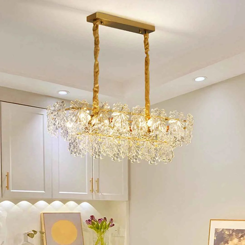 Gold Marilyn Elegant Glass Chandelier