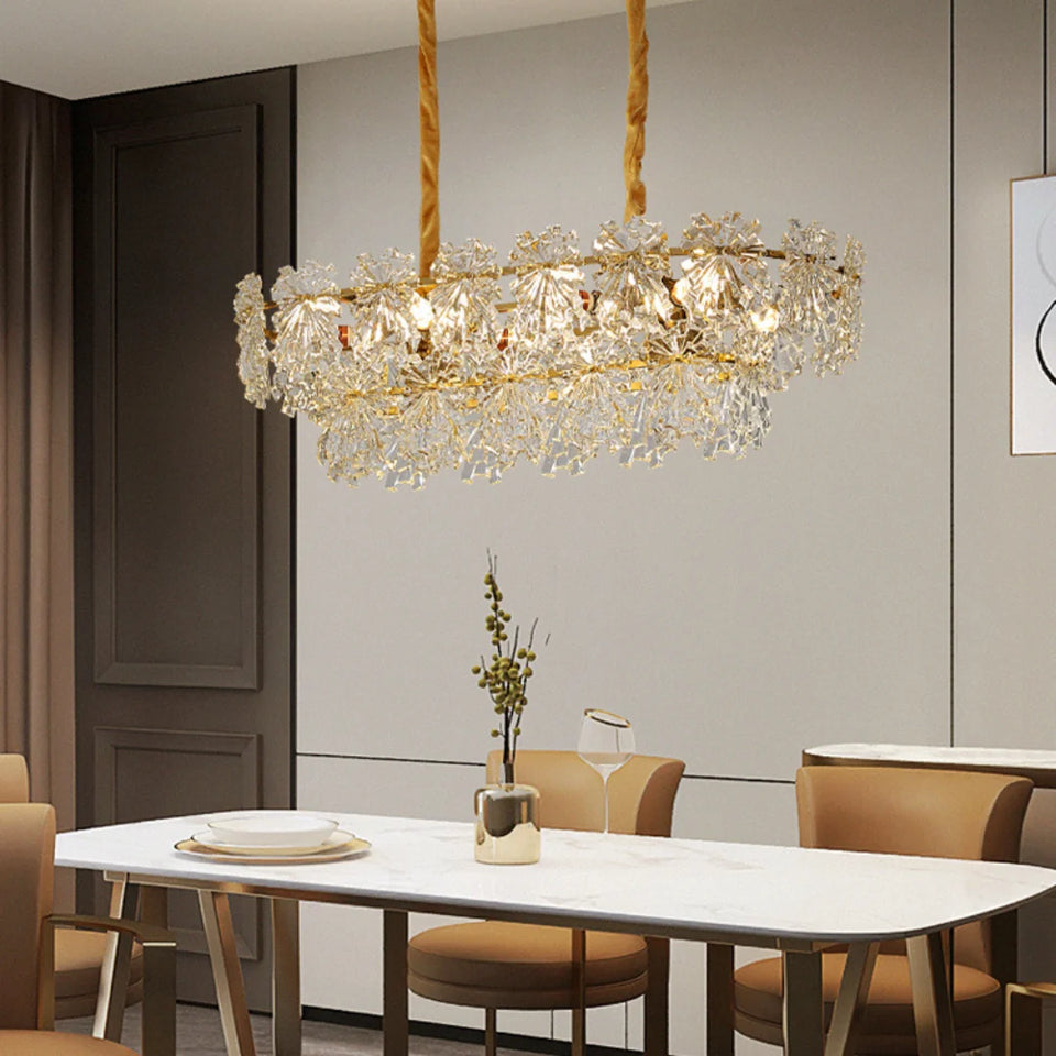 Gold Marilyn Elegant Glass Chandelier