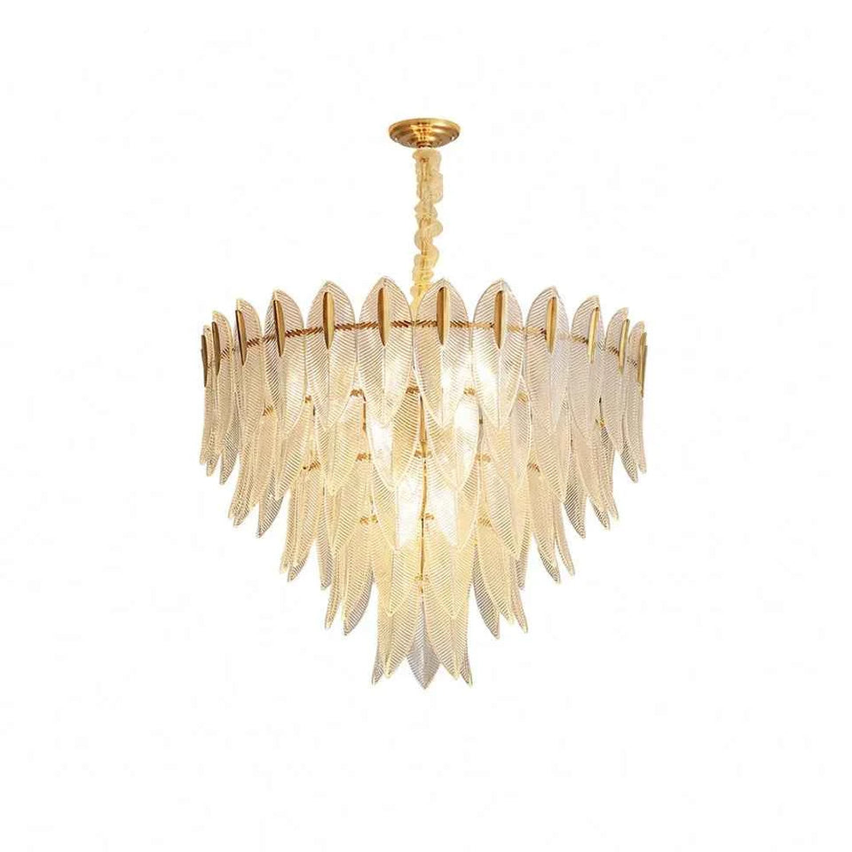 Marilyn Glass Feathers Chandelier