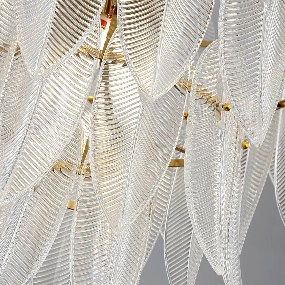 Marilyn Glass Feathers Chandelier