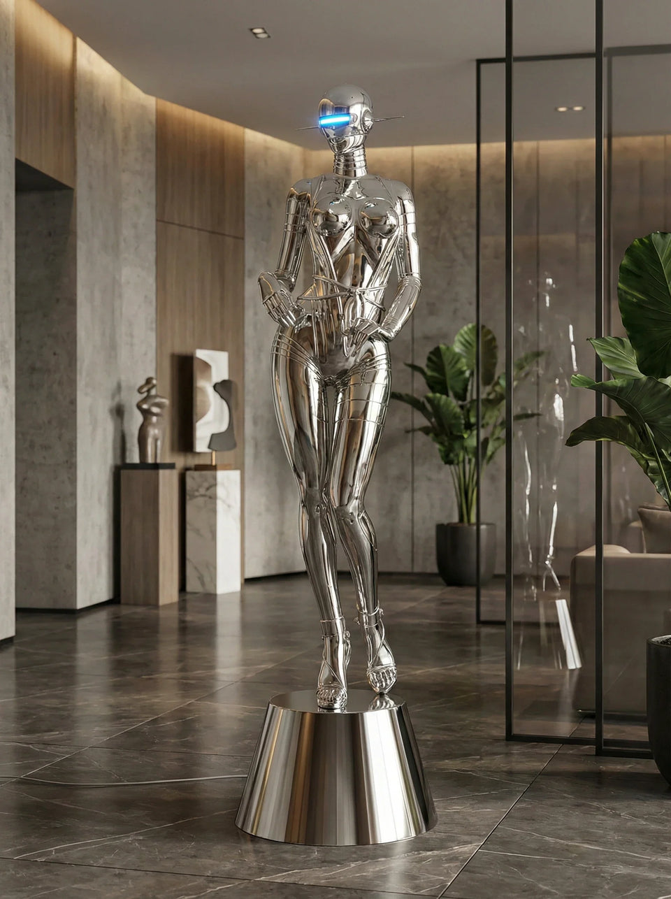 Mechanical Technology Goddess Sculpture Floor Lamp