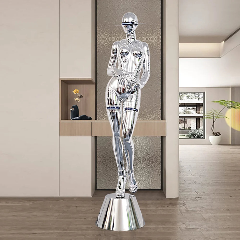 Mechanical Technology Goddess Sculpture Floor Lamp