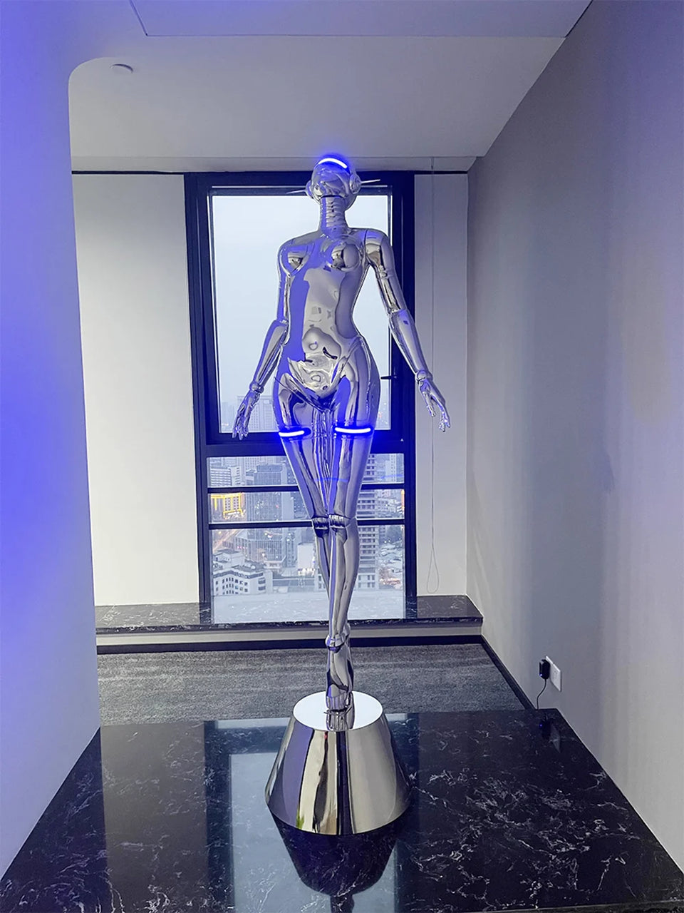 Mechanical Technology Goddess Sculpture Floor Lamp