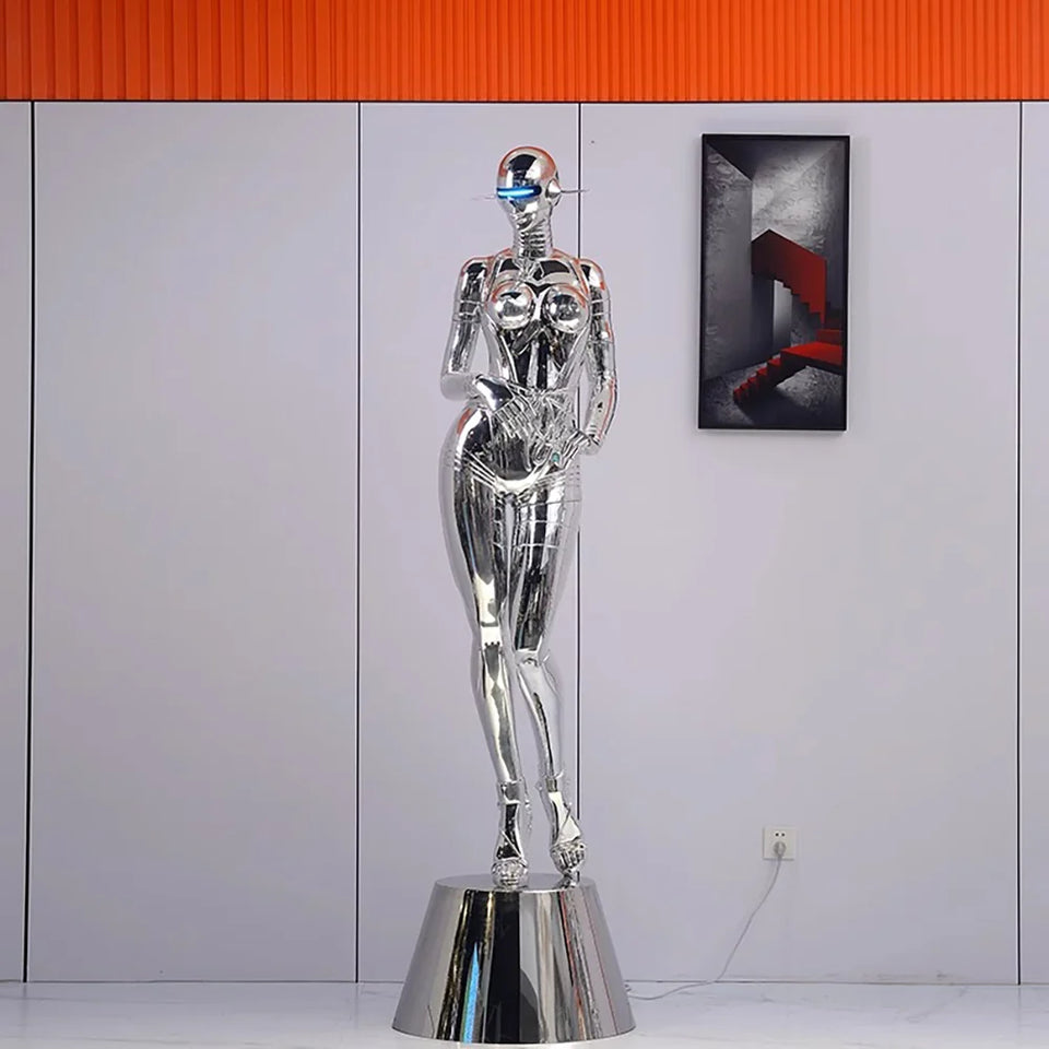 Mechanical Technology Goddess Sculpture Floor Lamp