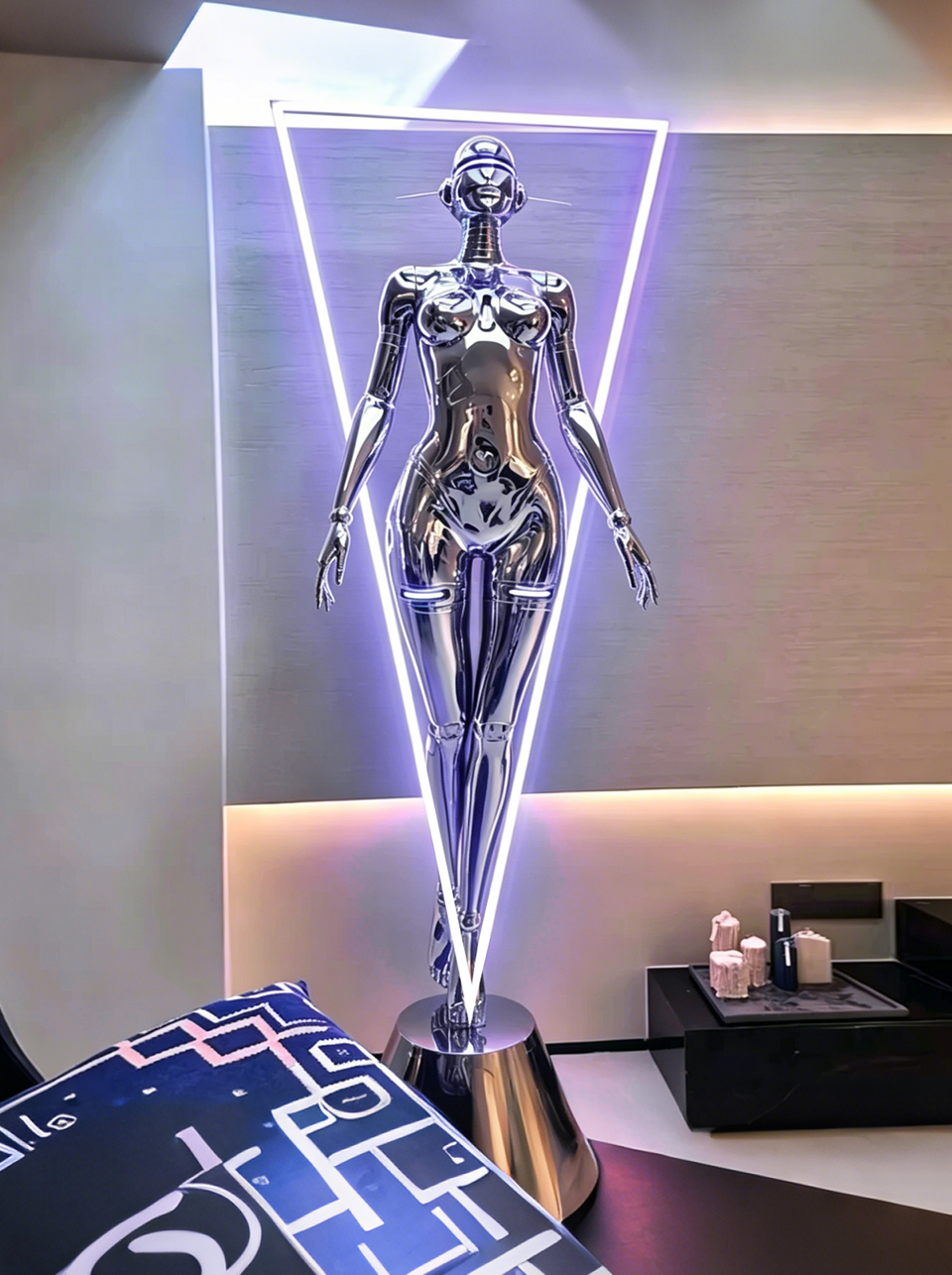 Mechanical Technology Goddess Sculpture Floor Lamp