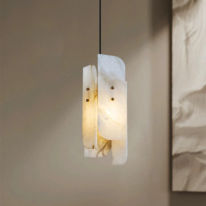 Megalith Mini Alabaster Pendant Light