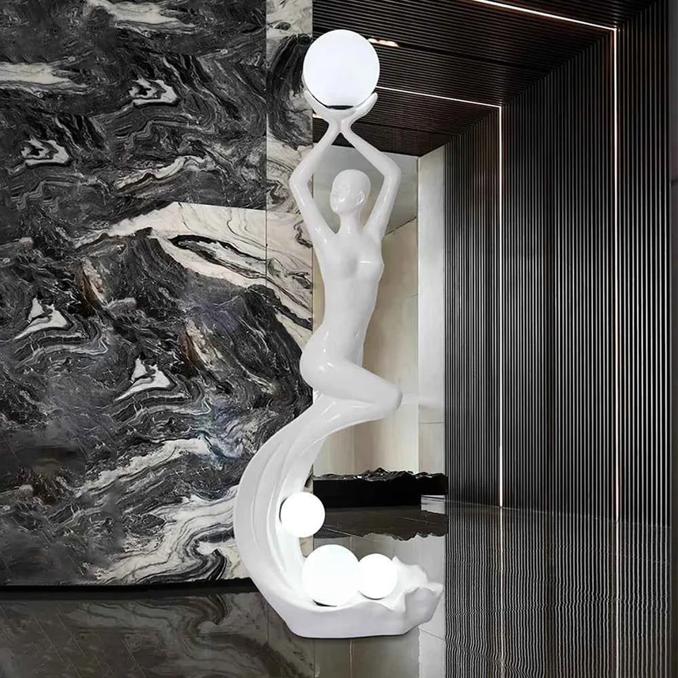 Mermaid Art Sculpture Floor Lamp