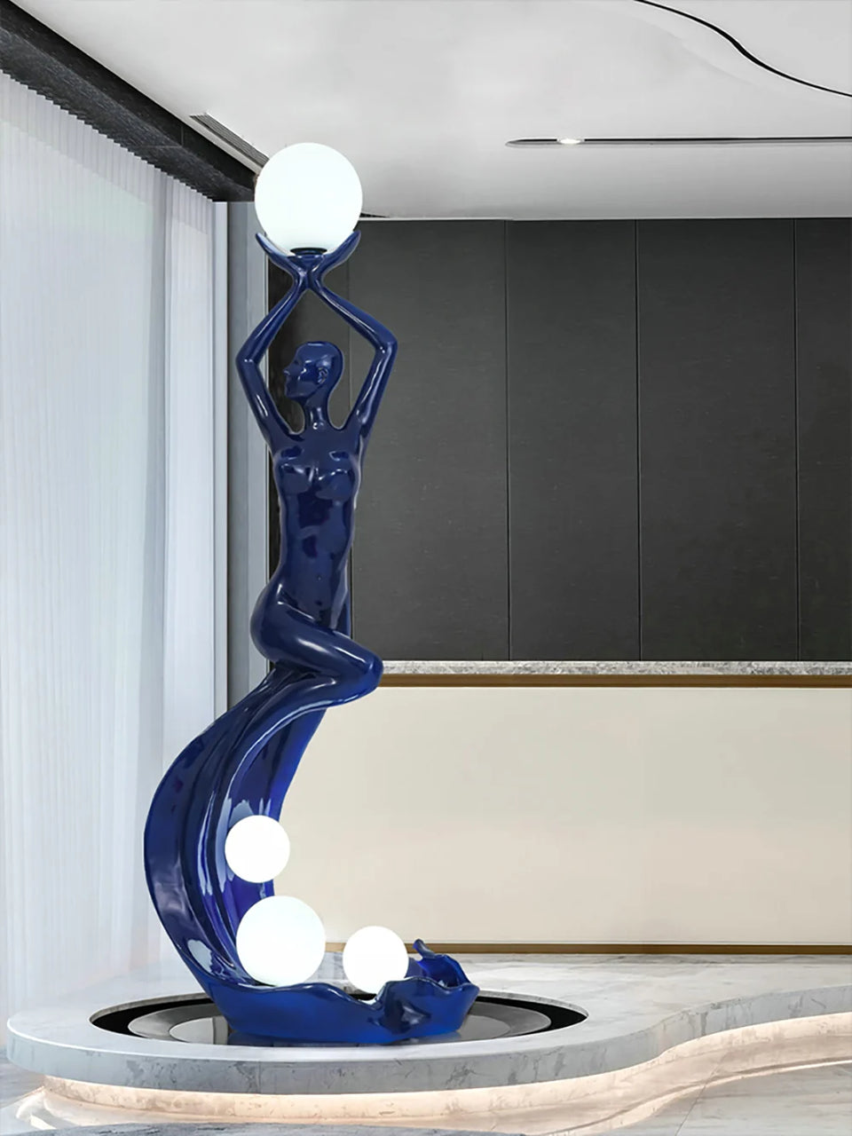 Mermaid Art Sculpture Floor Lamp