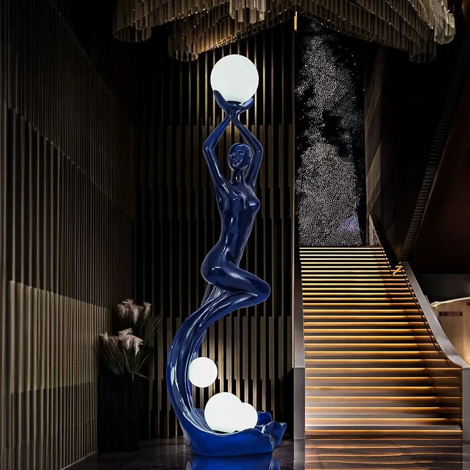 Mermaid Art Sculpture Floor Lamp