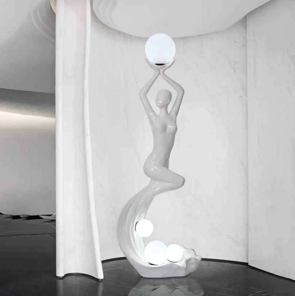 Mermaid Art Sculpture Floor Lamp