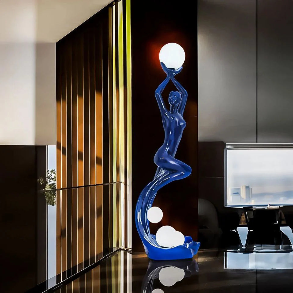 Mermaid Art Sculpture Floor Lamp