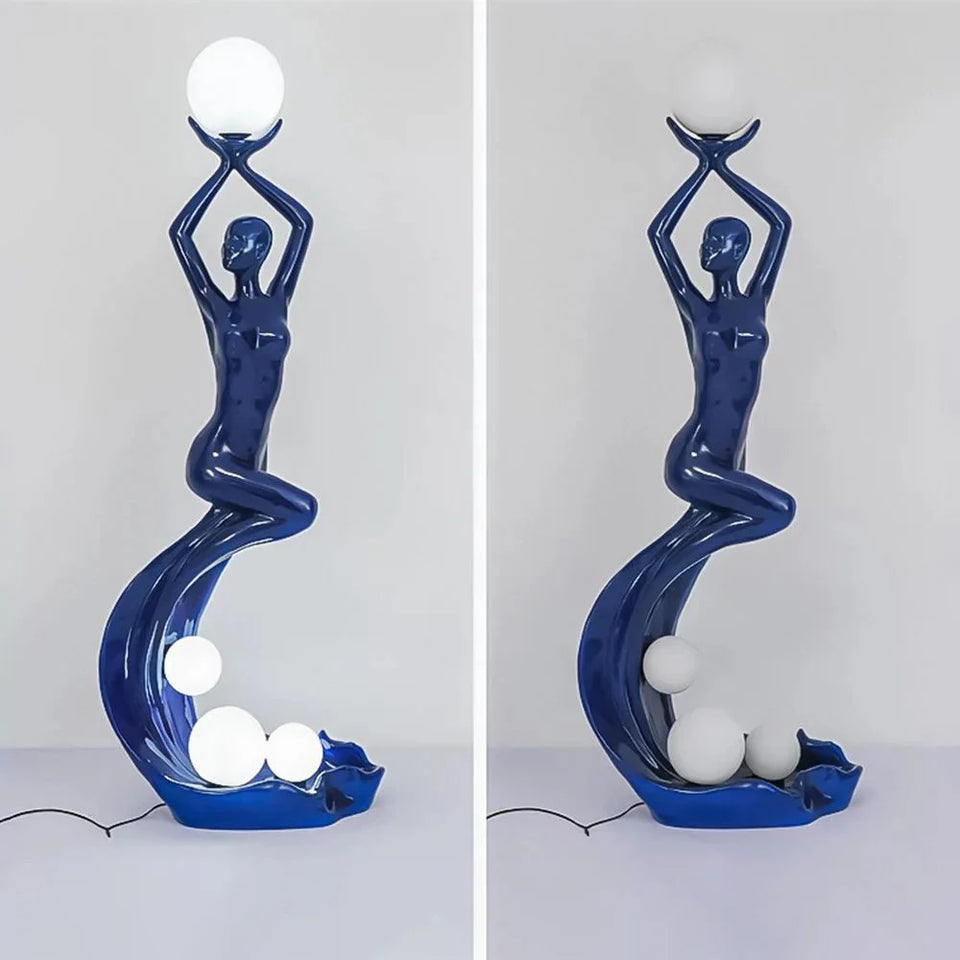 Mermaid Art Sculpture Floor Lamp