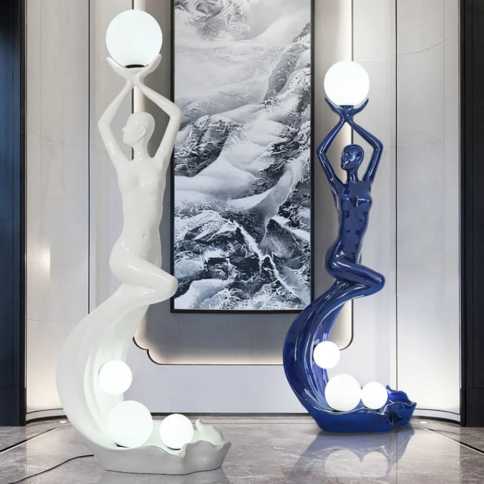 Mermaid Art Sculpture Floor Lamp