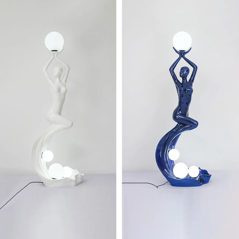 Mermaid Art Sculpture Floor Lamp