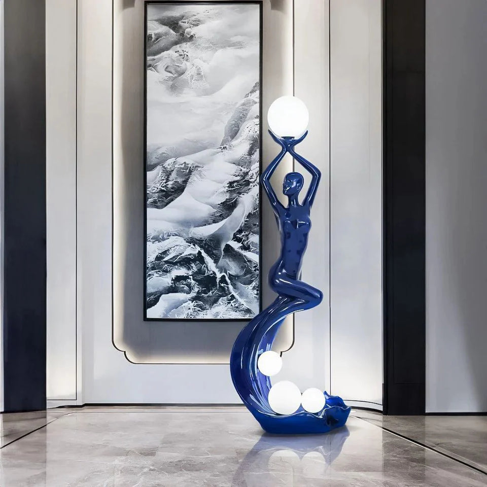 Mermaid Art Sculpture Floor Lamp
