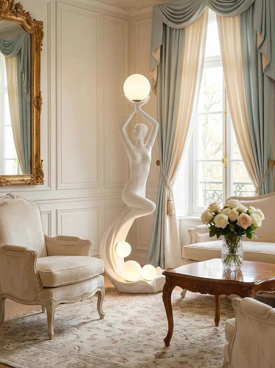 Mermaid Art Sculpture Floor Lamp