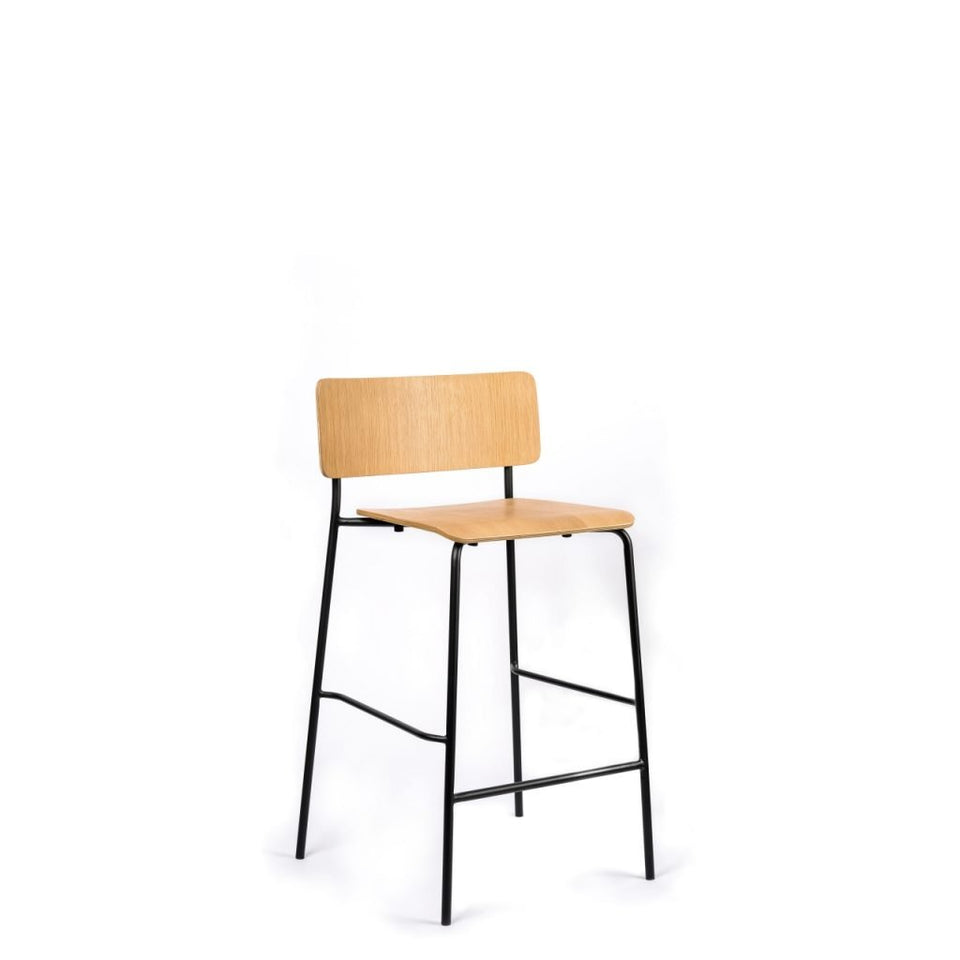 Mia Counter Stool With Metal Base