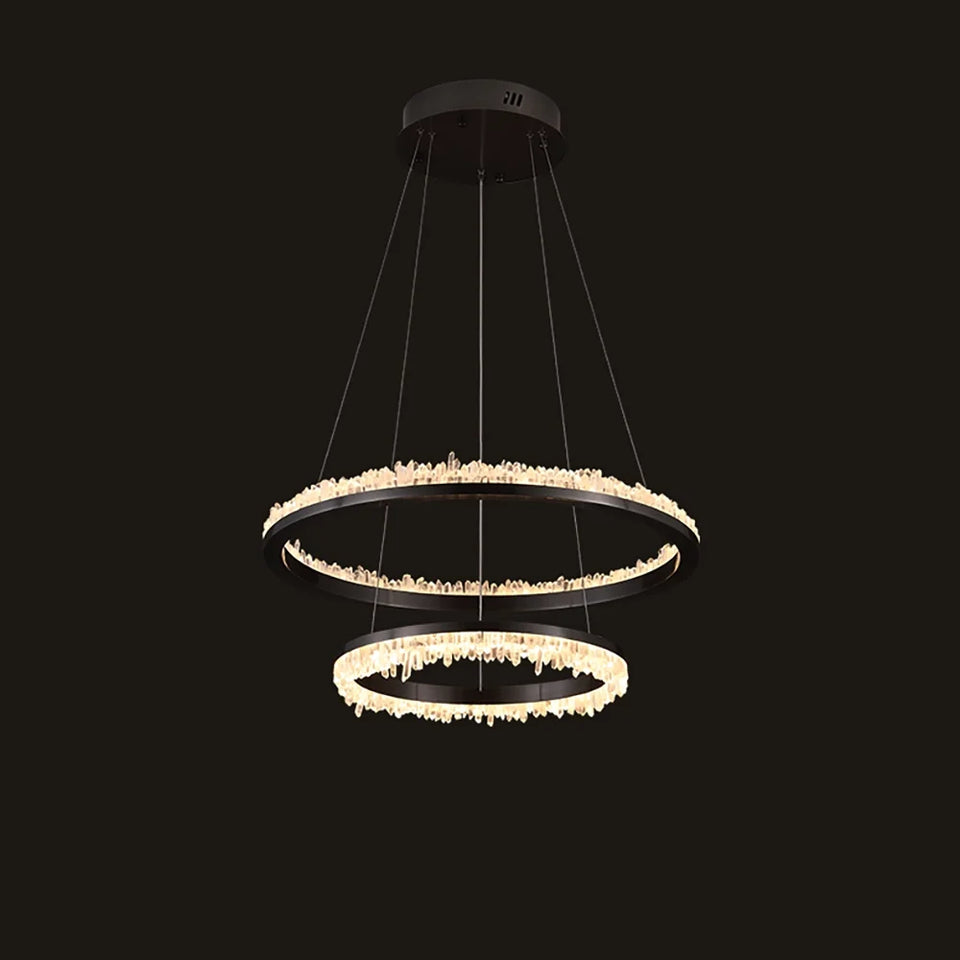 Minimalistic Crystal LED Chandelier