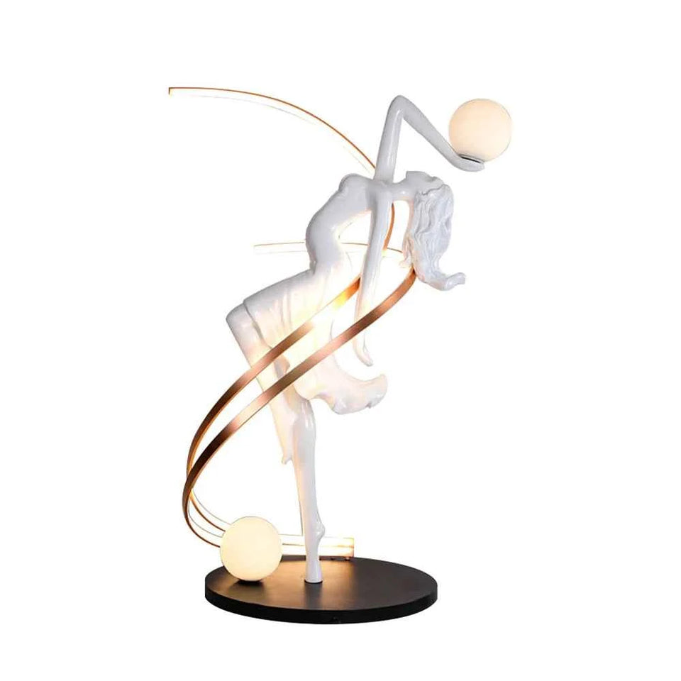 Misha Goddess White Statue Floor Lamp