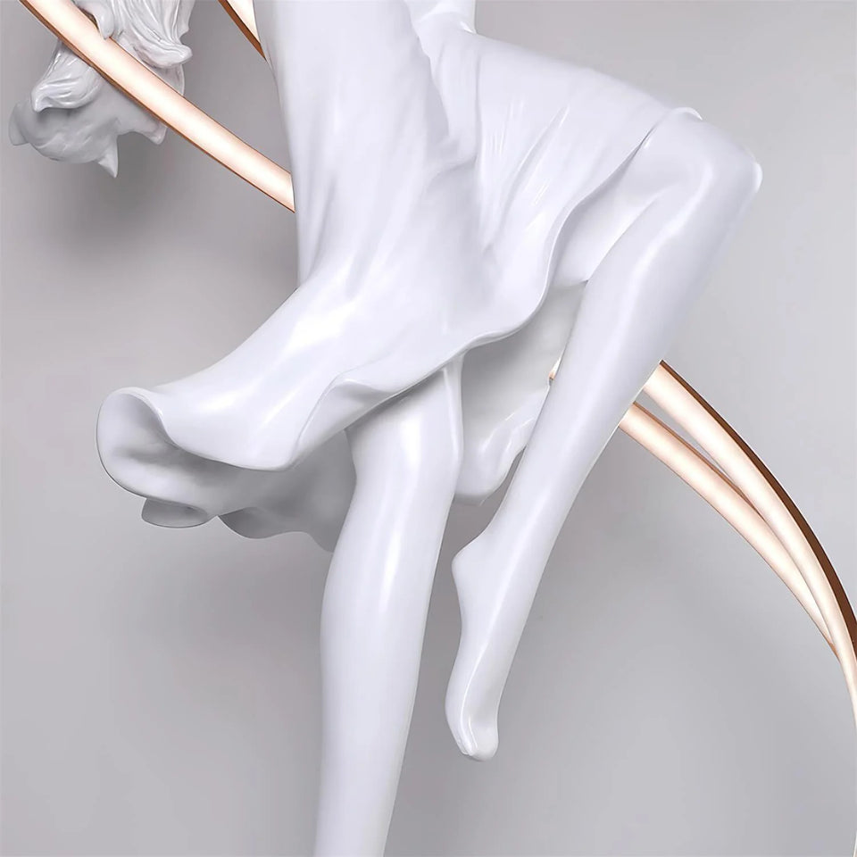Misha Goddess White Statue Floor Lamp