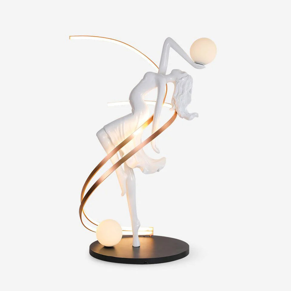 Misha Goddess White Statue Floor Lamp