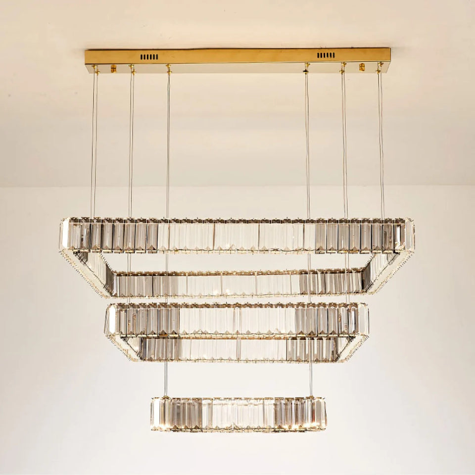 Modern Square Crystal Chandelier
