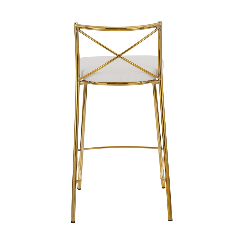 Modern Charlotte 25" Fixed-Height Counter Stool - Set of 2